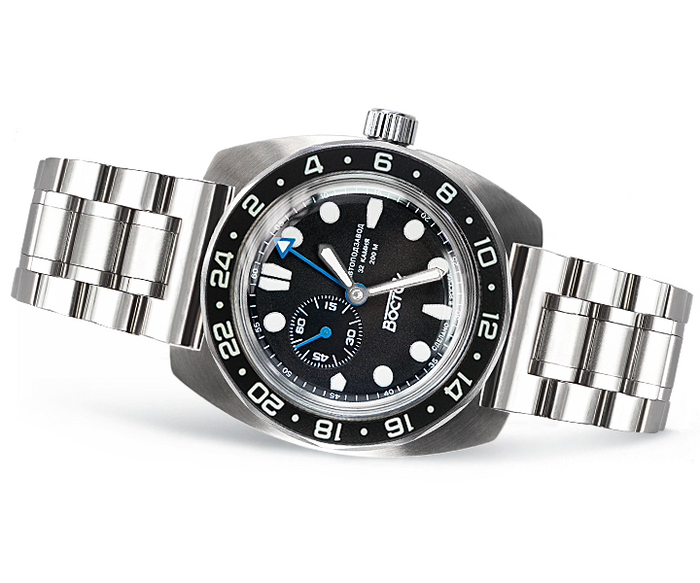 Vostok Amphibia 17036B GMT Batman Watch | Scubadudestore