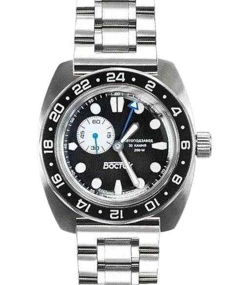 Vostok Amphibia 17037B GMT Batman Watch | Scubadudestore