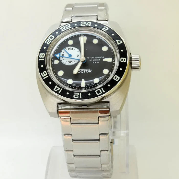 Vostok Amphibia 17037B GMT Batman Watch | Scubadudestore