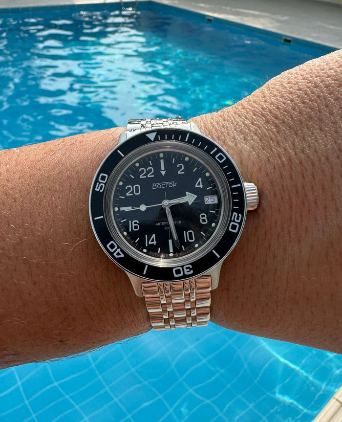Vostok 24 Hour Watch | Vostok Amphibia 720076 | ScubaDudeStore