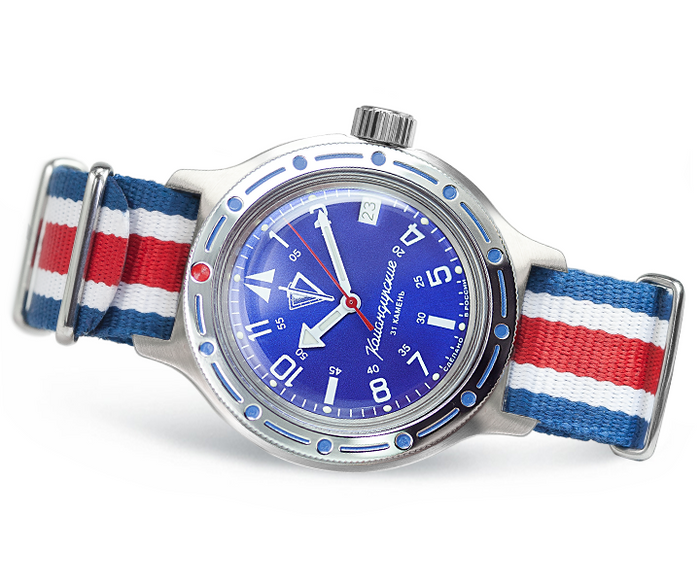 Vostok Amphibia 72047B Watch Russian National Guard | Scubadudestore