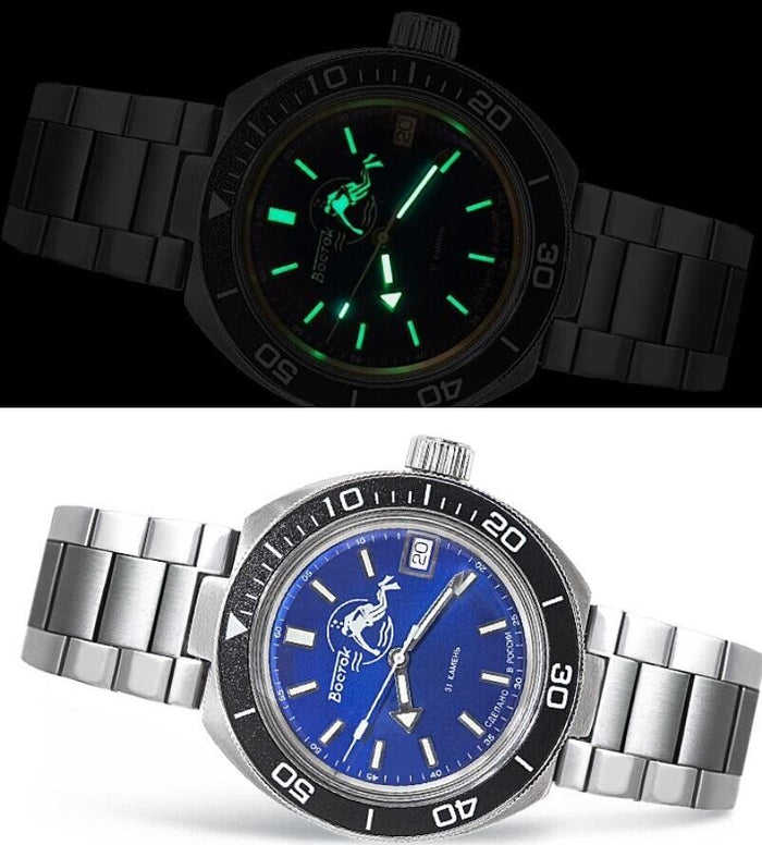 Vostok Amphibia 78010A Scuba Dude Watch | ScubaDudeStore