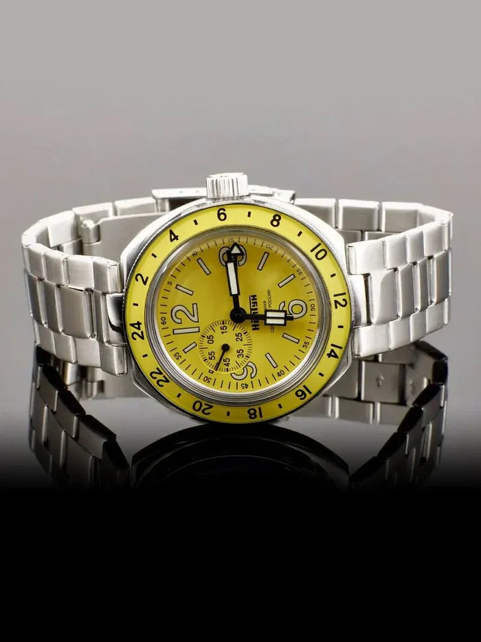 Vostok Amphibia 96074A Neptune GMT Watch | Scubadudestore