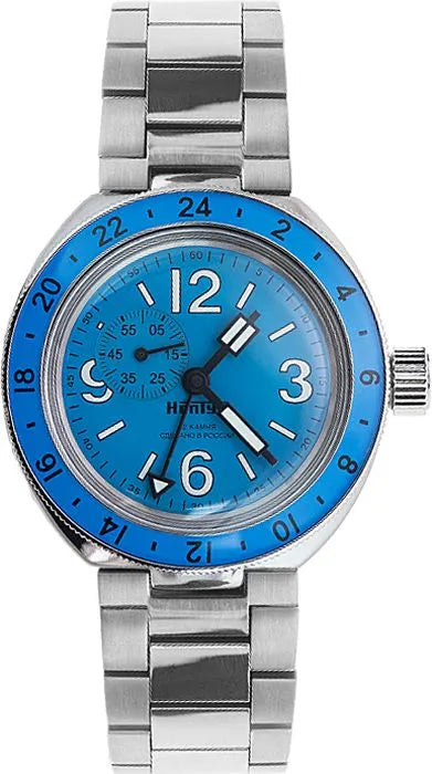 Vostok Amphibia 96076A Neptune GMT Watch | Scubadudestore