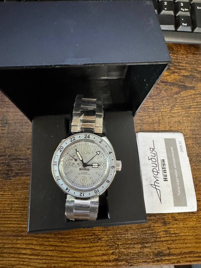 Vostok Amphibia 96077A NEPTUNE GMT Watch | Scubadudestore