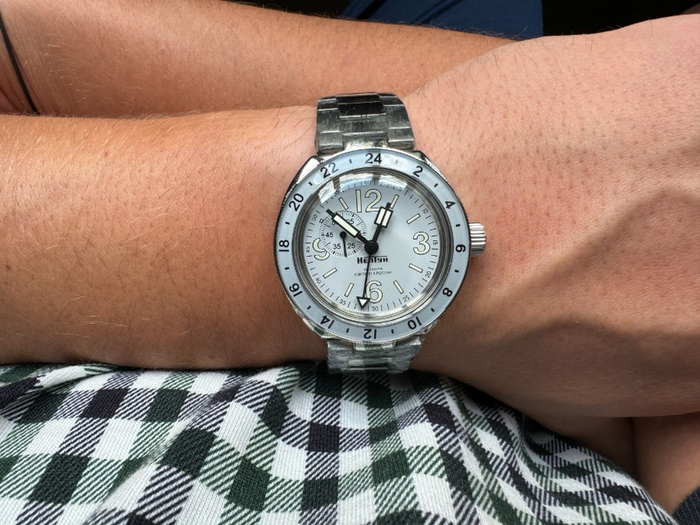 Vostok Amphibia 96077A NEPTUNE GMT Watch | Scubadudestore