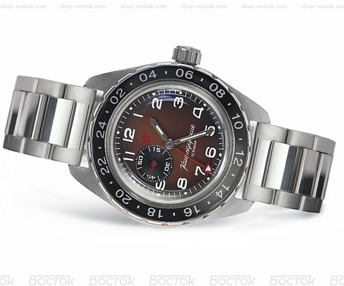 Vostok Komandirskie 02017A GMT Automatic Watch | Scubadudestore