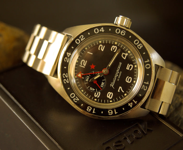 Vostok Komandirskie 02019A GMT Self-winding | Scubadudestore