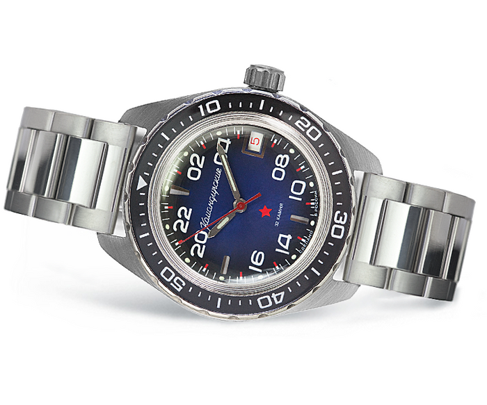 Vostok Komandirskie 02036A Self-winding 24-hour Watch | Scubadudestore