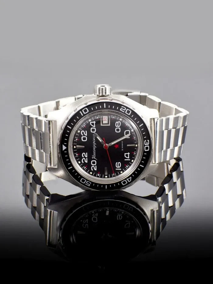 Vostok Komandirskie 02037A 24-Hour Watch | Scubadudestore