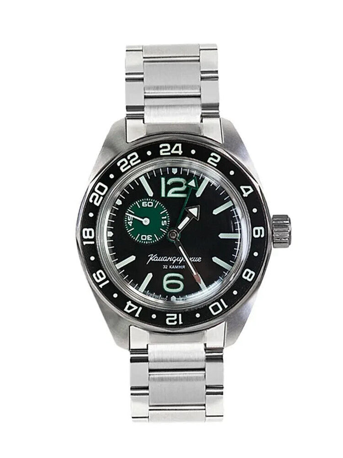 Vostok Komandirskie 03001B GMT Watch | Scubadudestore