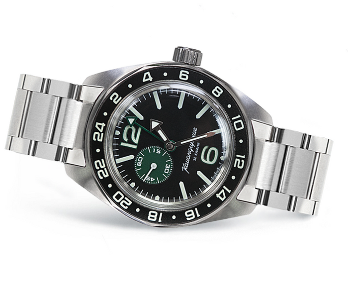Vostok Komandirskie 03001B GMT Watch | Scubadudestore