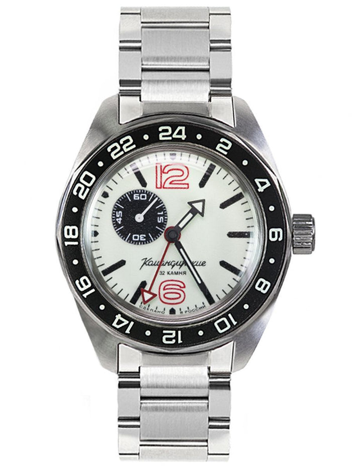 Vostok Komandirskie 03002B GMT Watch | ScubaDudeStore