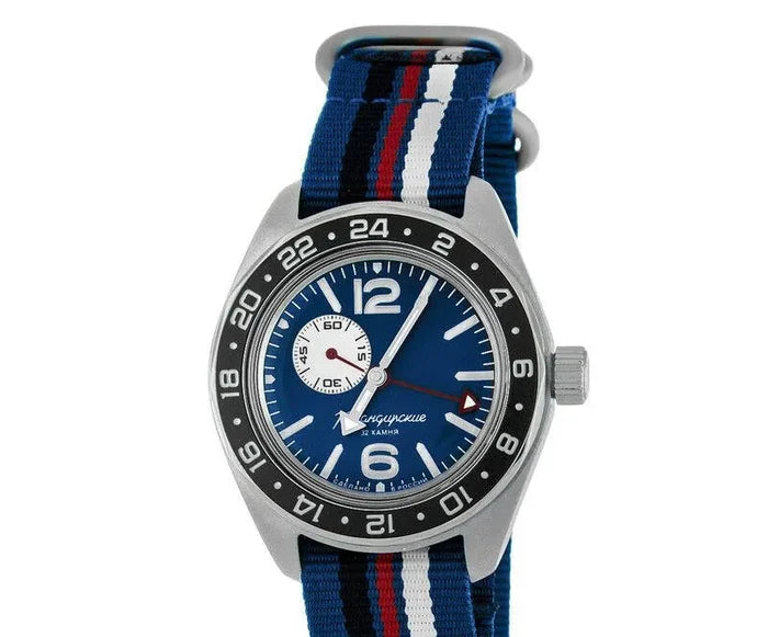 Vostok Komandirskie 03096A GMT Watch | Scubadudestore