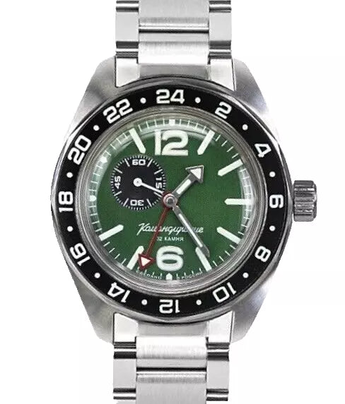 Vostok Komandirskie 03097A GMT Watch Scubadudestore