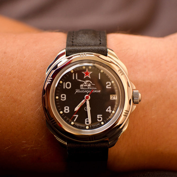 Vostok Komandirskie 211306 Tank Mechanical Watch | Scubadudestore