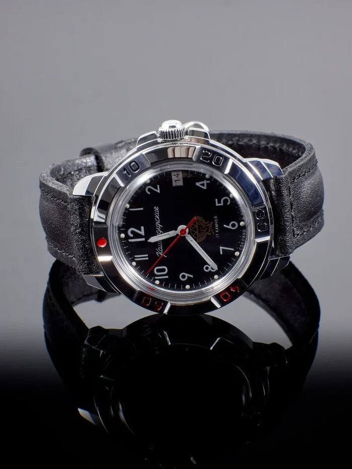 Vostok Komandirskie 43121B Russian Railway Troops Watch | Scubadudestore