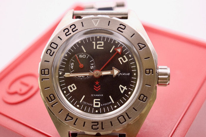 Vostok Komandirskie 650539 GMT | Scubadudestore