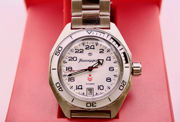 Vostok Komandirskie 650546 24-Hour Watch | Scubadudestore