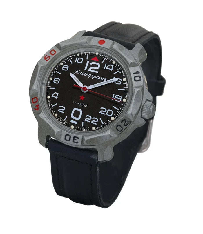 Vostok Komandirskie 81615V 24-Hour Military Mechanical Watch | Scubadudestore