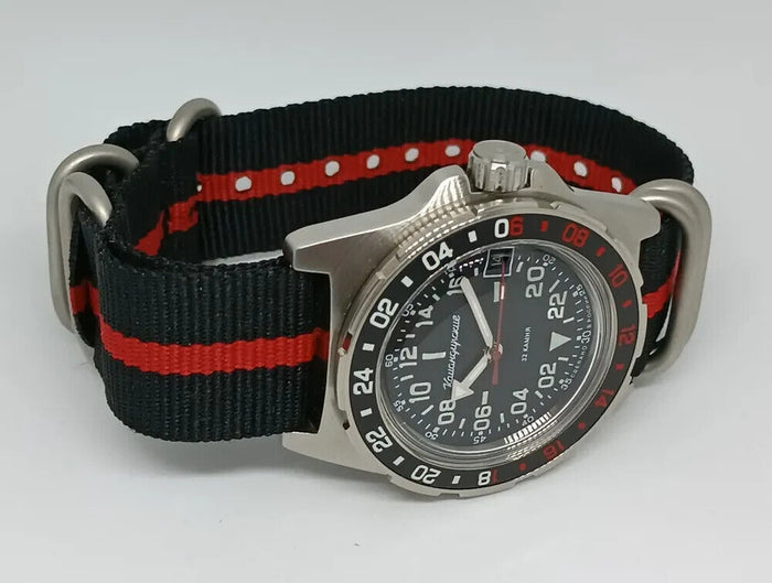 Vostok Komandirskie 95058B 24-Hour Automatic Watch | Scubadudestore