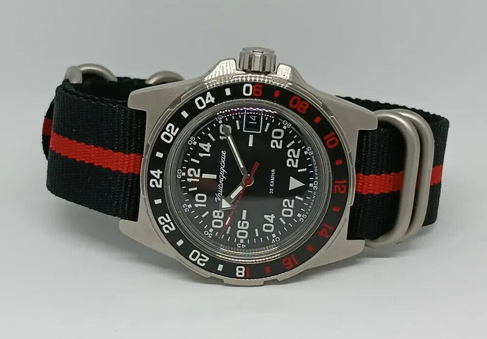 Vostok Komandirskie 95058B 24-Hour Automatic Watch | Scubadudestore