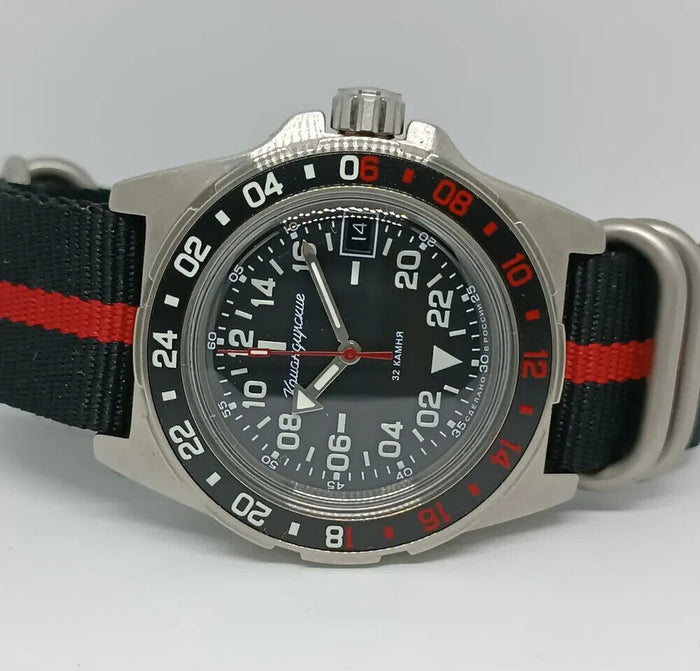 Vostok Komandirskie 95058B 24-Hour Automatic Watch | Scubadudestore