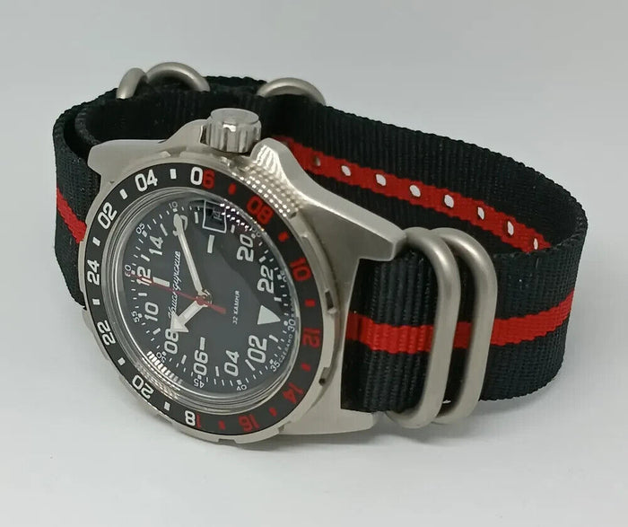 Vostok Komandirskie 95058B 24-Hour Automatic Watch | Scubadudestore