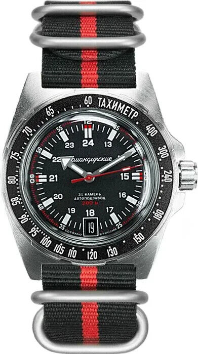 Vostok Komandirskie 95061B Automatic Watch with Tachymeter | Scubadudestore