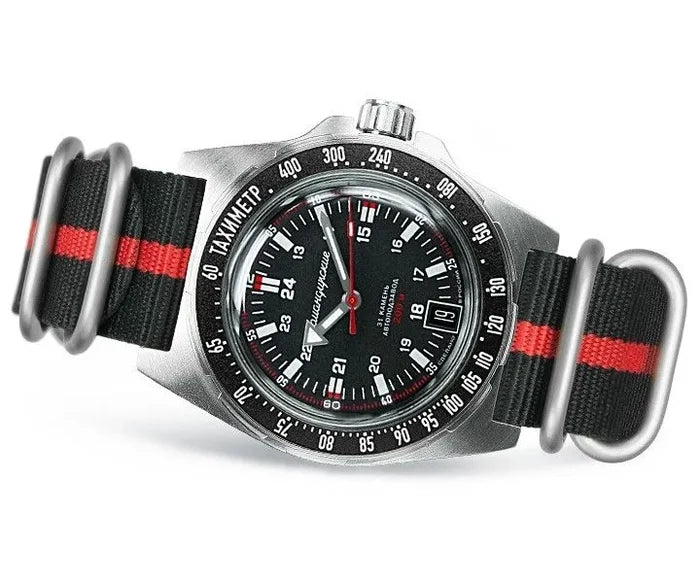 Vostok Komandirskie 95061B Automatic Watch with Tachymeter | Scubadudestore