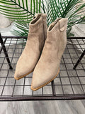 Western Ankle Boots in Taupe