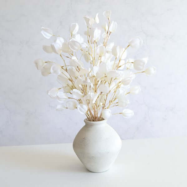 White Flower Ceramic Pot 63cm