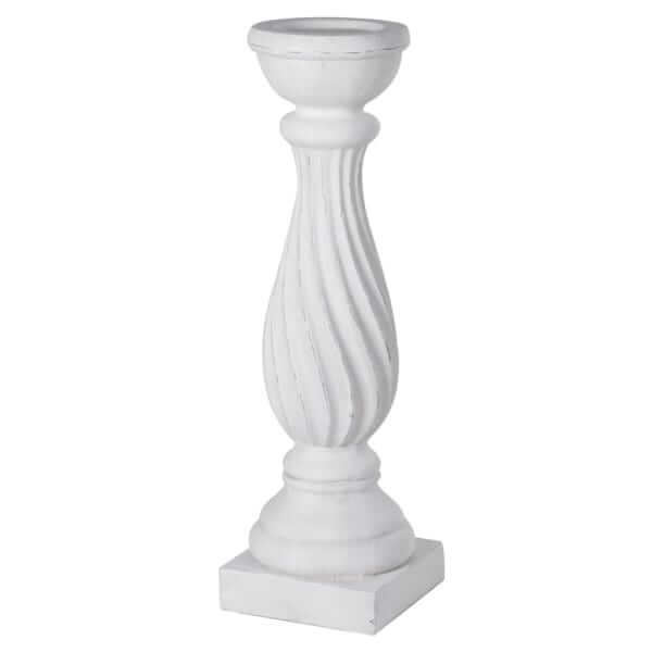 White Stone Effect Candlestick