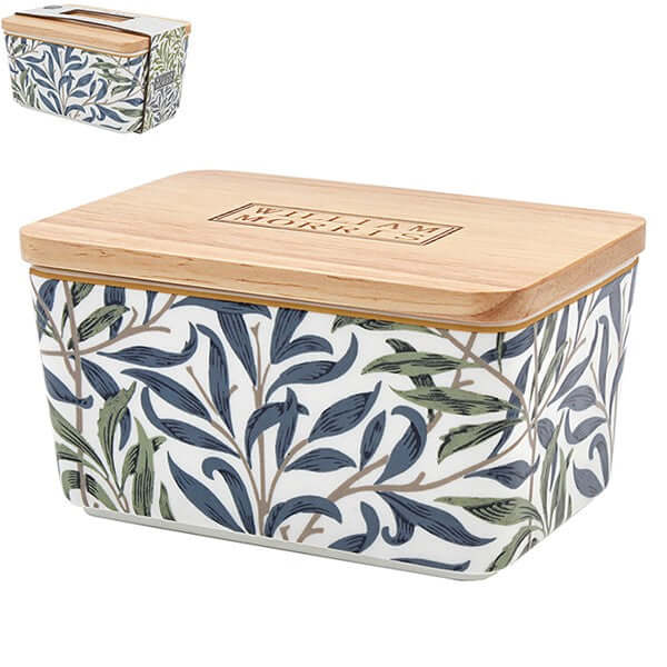 William Morris Willow Bough Butter Dish Wood Lid