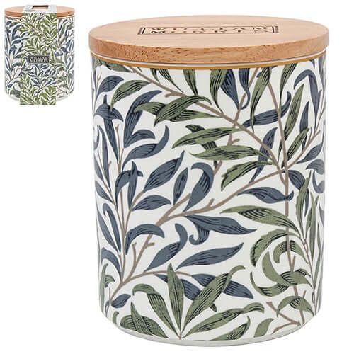 William Morris Willow Bough Canister with Wooden Lid
