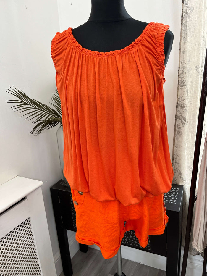 Womens Bubble Hem Ruffle Vest Top