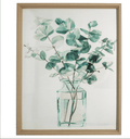 Wood Framed Print 50cm - Eucalyptus Vase