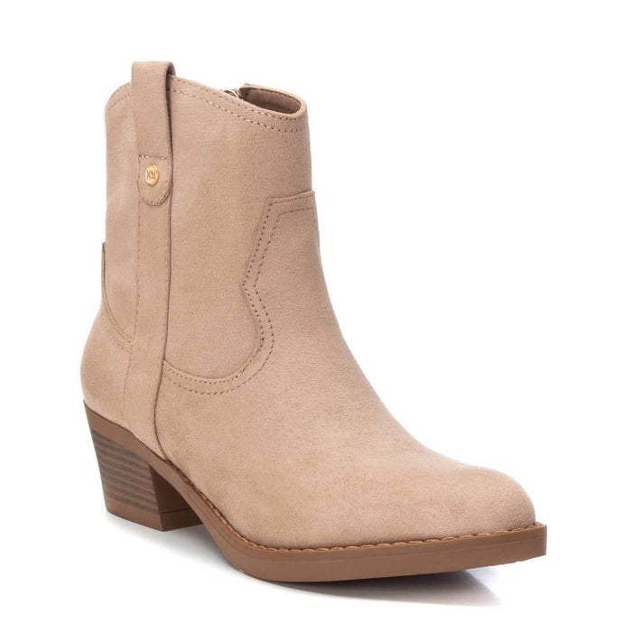 XTI Beige Ladies Microfibre Ankle Boots
