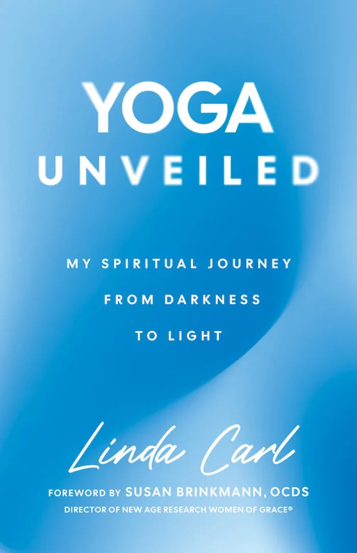 Book cover of 'Yoga Unveiled' with a blue gradient background