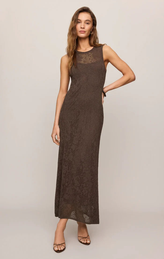 Z Supply Claremont Midi Dress - Cocoa Latte