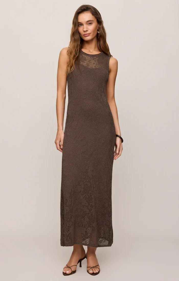Z Supply Claremont Midi Dress - Cocoa Latte