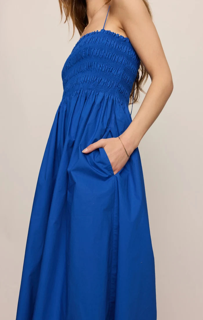 Z Supply Cornelia Poplin Maxi Dress - Cobalt