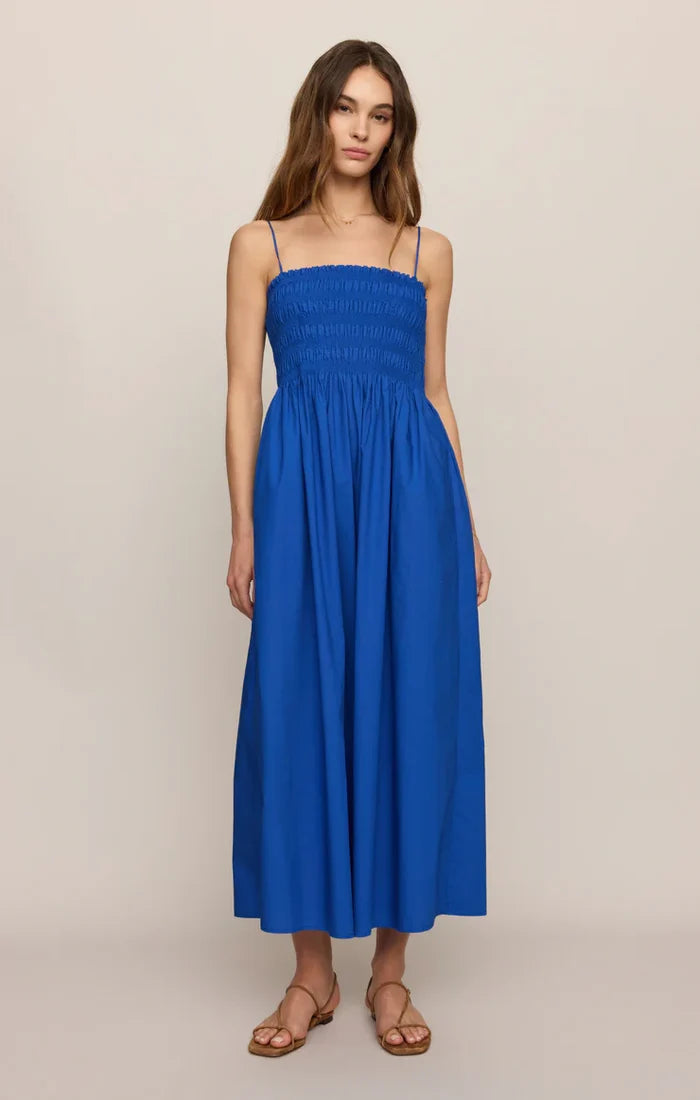 Z Supply Cornelia Poplin Maxi Dress - Cobalt