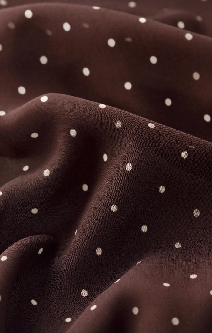 Z Supply Eda Polka Dot Mesh Midi Skirt - Dark Chocolate