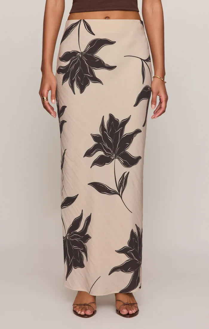 Z Supply Europa Clem Floral Skirt - Soft Ecru