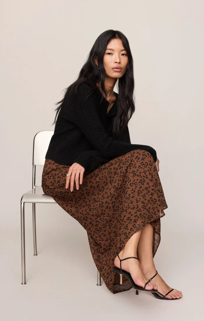 Z Supply Europa Leopard Skirt - Burnt Umber