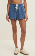Z Supply Hunter Knit Denim Short - Calypso Blue Indigo