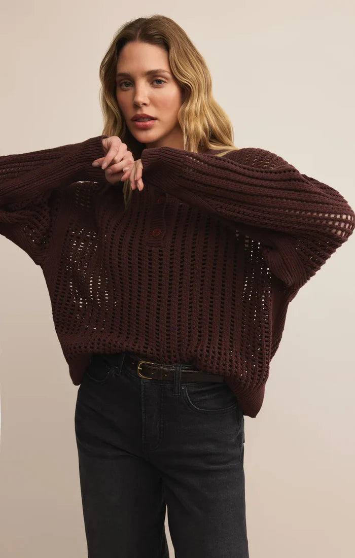 Z Supply Looking Glass Polo Sweater