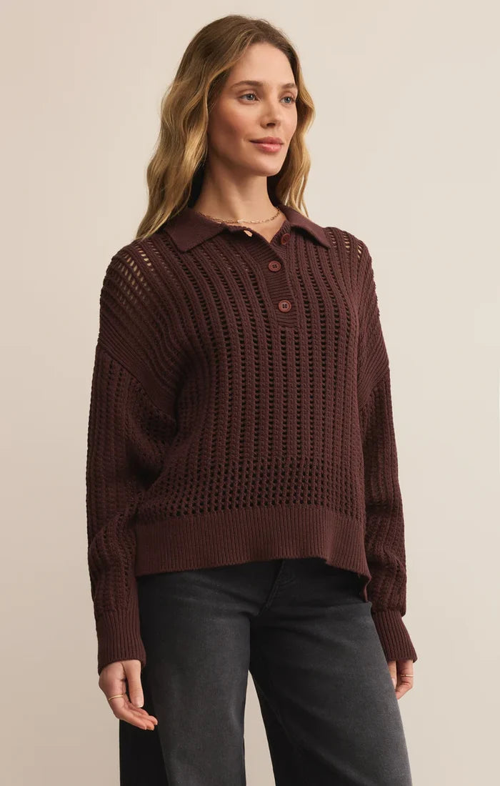 Z Supply Looking Glass Polo Sweater