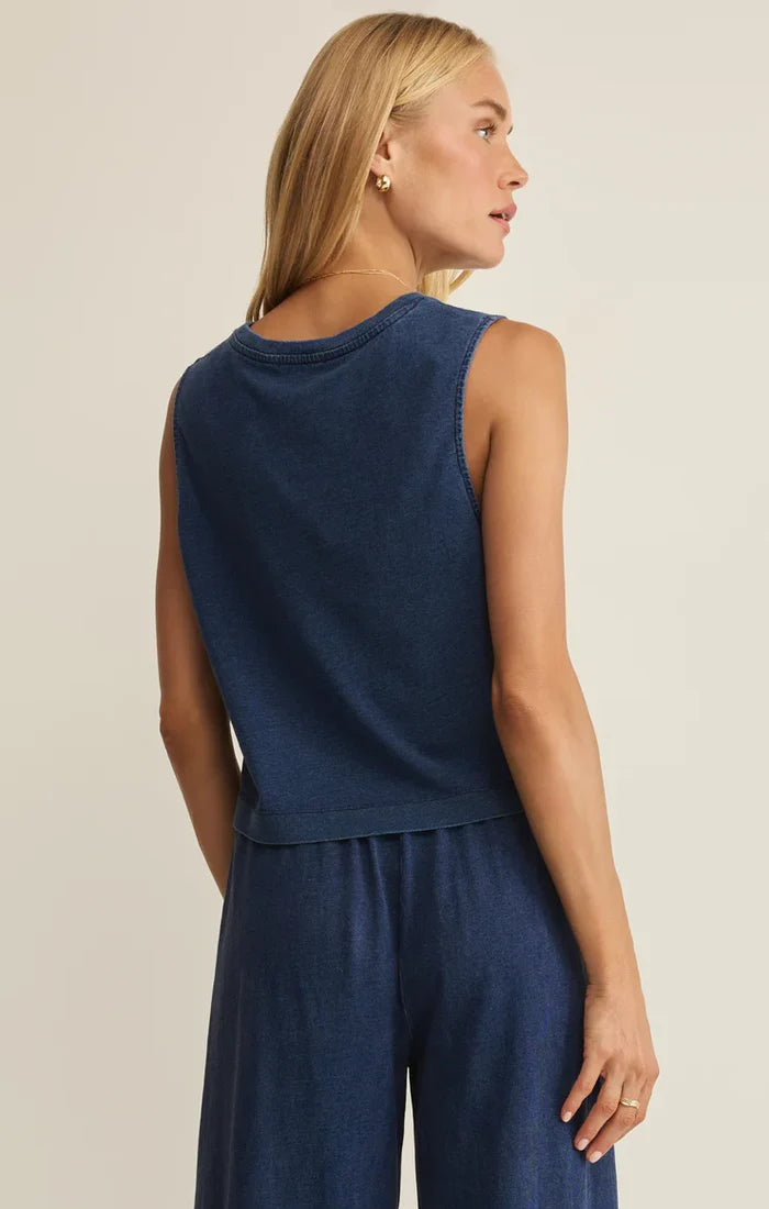 Z Supply Sloane Jersey Denim Muscle - Indigo
